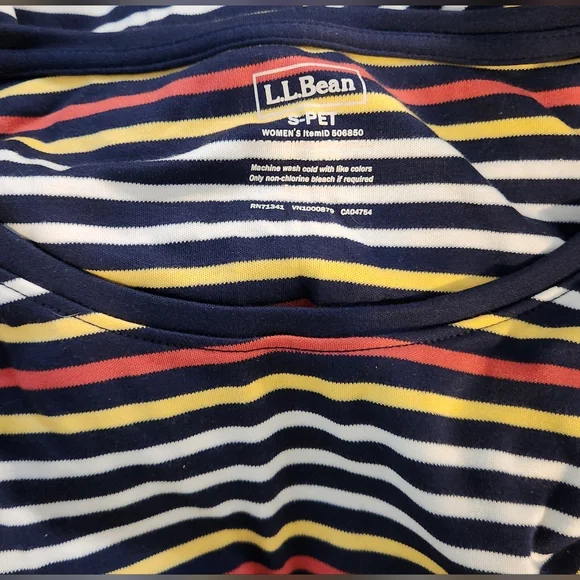 L.L. Bean Women's Striped Top - Multicolor, S-PET - Picture 2 of 5